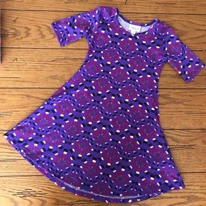 LuLaRoe Kids Size 4 Dress Adeline Purple